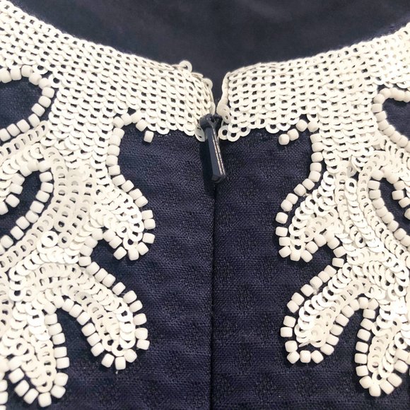 Lilly Pulitzer Coral Gabby Sleeveless Shift Dress True Navy White 4 NWT - Picture 10 of 15